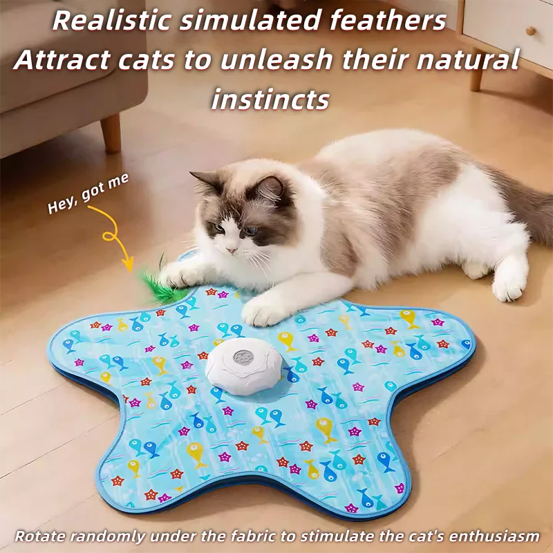 Cat hunting blanket toy, automatic turntable, cat teasing stick, pet self-pleasure and boredom relief artifact, hiding cover toy